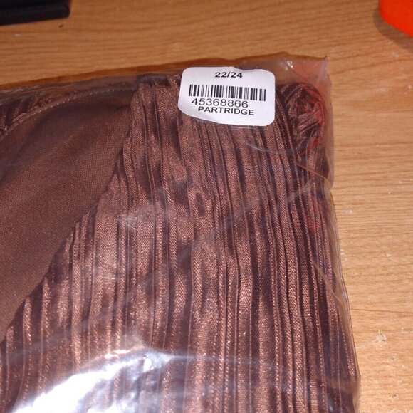 CATO Plus Size 22/24 Pleated Tie Waist Dress PARTRIDGE - Picture 4 of 6